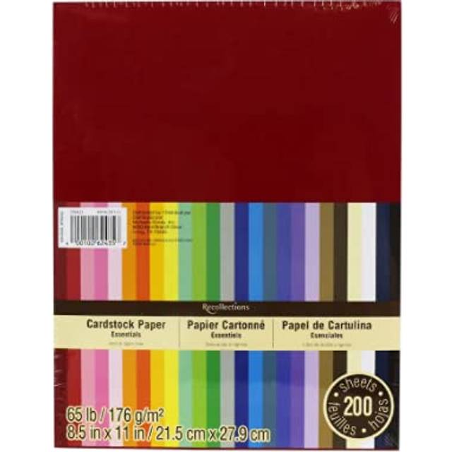Recollections Cardstock Paper  Essentials 20 Colors - 200 Sheets 8-1/2 X 11