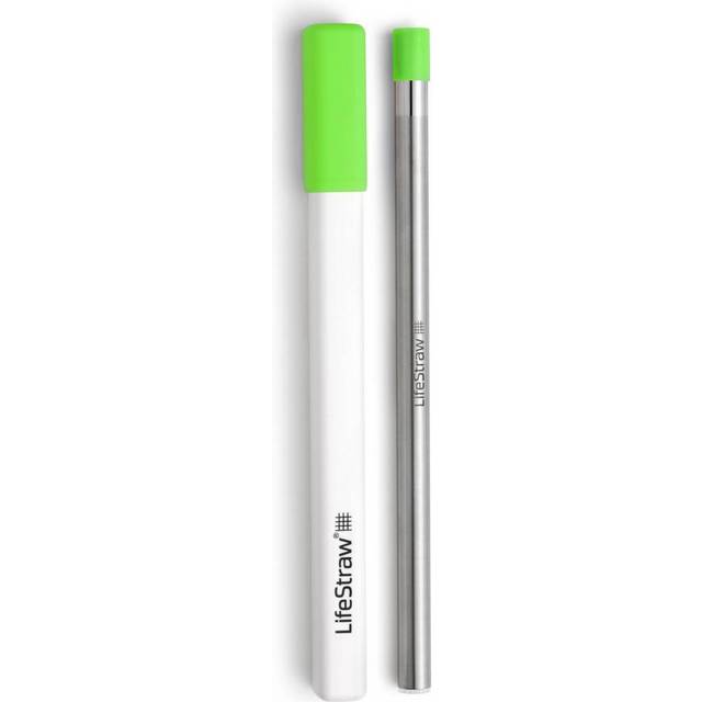 LifeStraw Sip - Reusable Stainless Steel Water Filter Drinking Straw with Carry Case  Removes Microplastics  Bacteria and Parasites for Travel and Eve