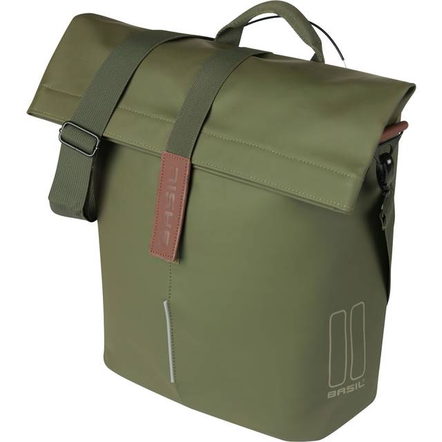 Basil City Cykelhopper MIK – 14–16 L, brun, vattenavvisande, inkl. MIK Studs-system, perfekt för stad och shopping