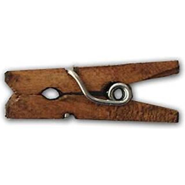 LWR cRAFTS Wooden Mini clothespins 100 Per Pack 1 25cm (Jacobean)