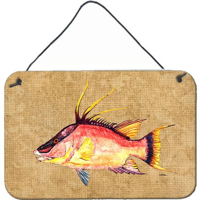 """""Caroline's Treasures Hog Snapper Aluminum Metal Wall or Door Hanging Prints  8 x 12"""""""""""""