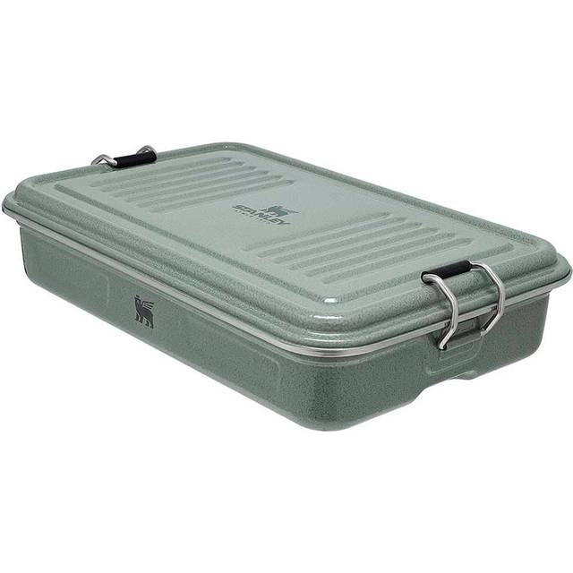 Stanley Classic Useful Box lunchlåda av rostfritt stål i färgen hammertone, grön, 1,2 l. Mått: 24,8 cm x 16,1 cm x 5,5 cm, 675400