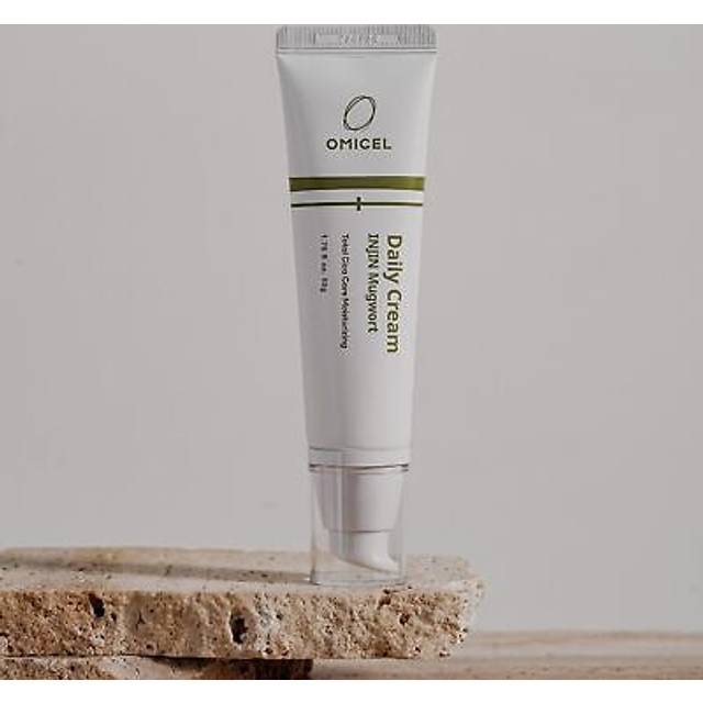 OMICEL INJIN Mugwort Daily Cream 50mL(1 Count) - Hydrating Korean Skincare Solution | Moisturizing Face & Body Cream with Candida Bombicola Ferme