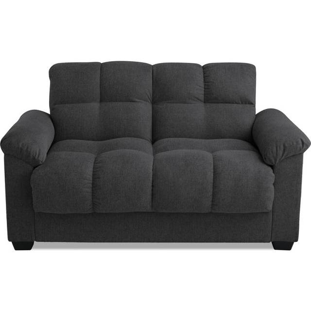 Margo 2 Seater Sofa Bed with Storage in Fabric - Dark Grey (91cm H X 157cm W X 102cm D)
