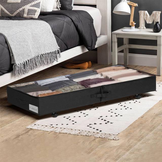 Ebern Designs Underbed Storage - Black (53L)