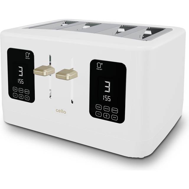 Cello 4 Slice Digital Toaster - White, White