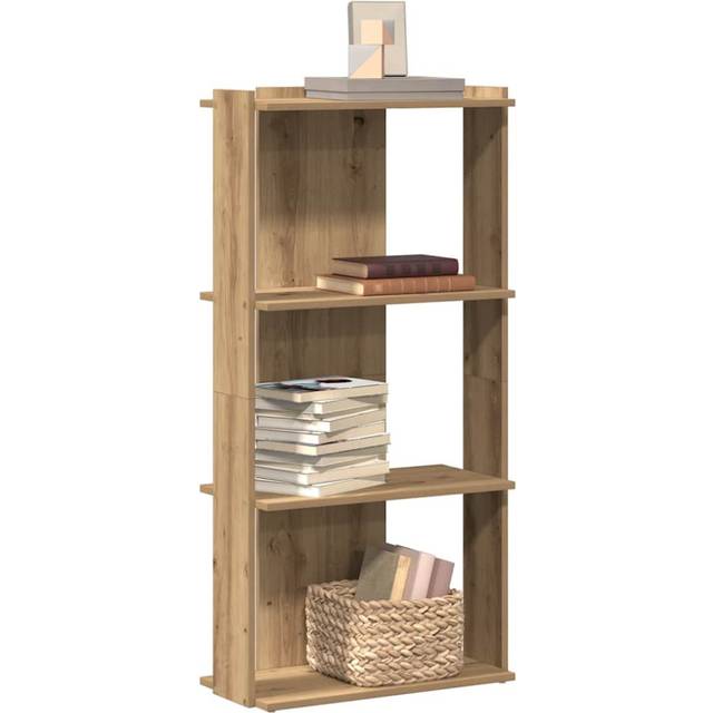 vidaXL Bokhylla 3 hyllplan ek 60x30x120 cm konstruerat trä