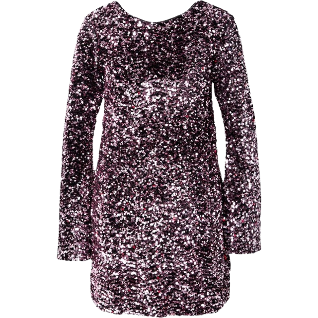 Gina Tricot Loose Sequin Mini Dress - Pink