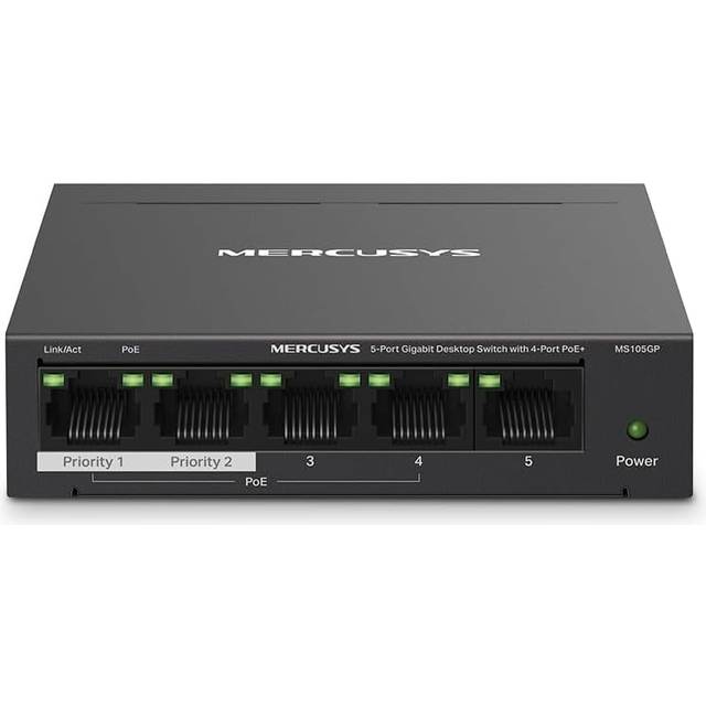 TP-Link MS105GP 5-Port Gigabit Desktop Switch with  4-Port PoE+