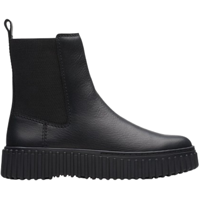 Clarks - Torhill Maple - Svarta chelsea boots i skinn storlek 4.5 - Black (4.5)