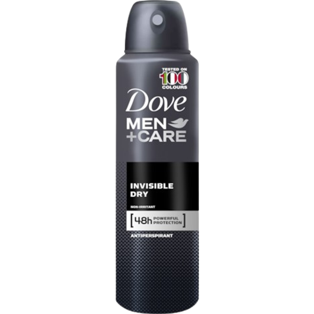 Dove Men+Care Advanced Anti-Perspirant Osynlig Dry, aerosol, mot vita spår skyddar 72 timmar mot kroppslukt och svett 150 ml 1 st