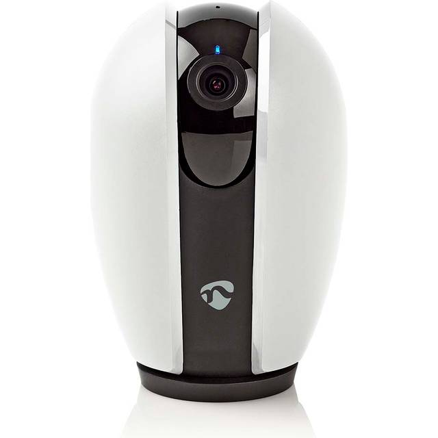Nedis, Smart Inomhus kamera ,  HD 720p ,  Panorera lutning ,  Cloud / DRM-stöd ,  Nattsikt ,  Android & iOS ,  Wi-Fi ,  Grå/Vit