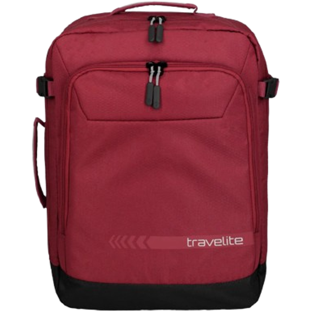 Travelite Handbagage ryggsäck/väska med flexibelt bäralternativ, KICK OFF, dagryggsäck för semester och sport, 50 cm, 35 liter, röd, 35 Liter, Rull-lock