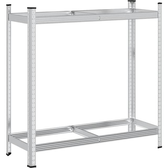 vidaXL 2-Layer Tyre Shelf Silver 110x40x109 cm Steel
