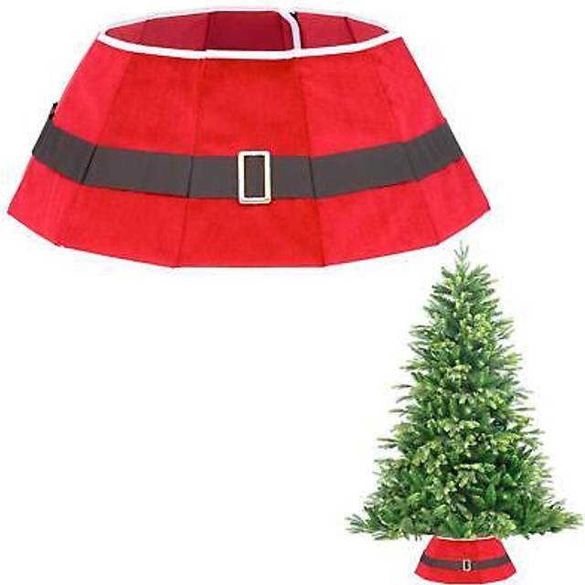 (Santa Costume) Christmas Tree Collar Skirt Stand Base Trunk Cover Foldable Xmas DÃ©cor