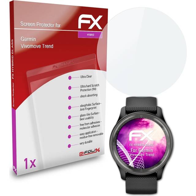Atfolix Glass Protector For Garmin Vivomove Trend 9h Hybrid-glass