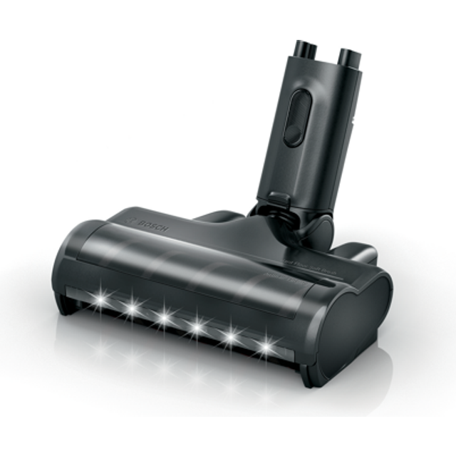 Bosch mjukt munstycke för hårda golv med LED-belysning BHZUNGHF, lämplig för Unlimited 10 sladdlösa dammsugare, perfekt för parkett och kakel, mild rengöring, originaltillbehör, svart