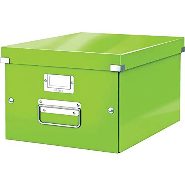 Leitz 60440054 A4 Storage Box, Click and Store Range, Medium, Green, 36.9 x 28.1 x 3.7 cm