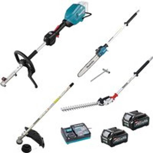 Makita UX01G 40v Max XGT Cordless Brushless Split Shaft Garden Multi Tool Set 2 x 2.5ah Li-ion Battery Charger