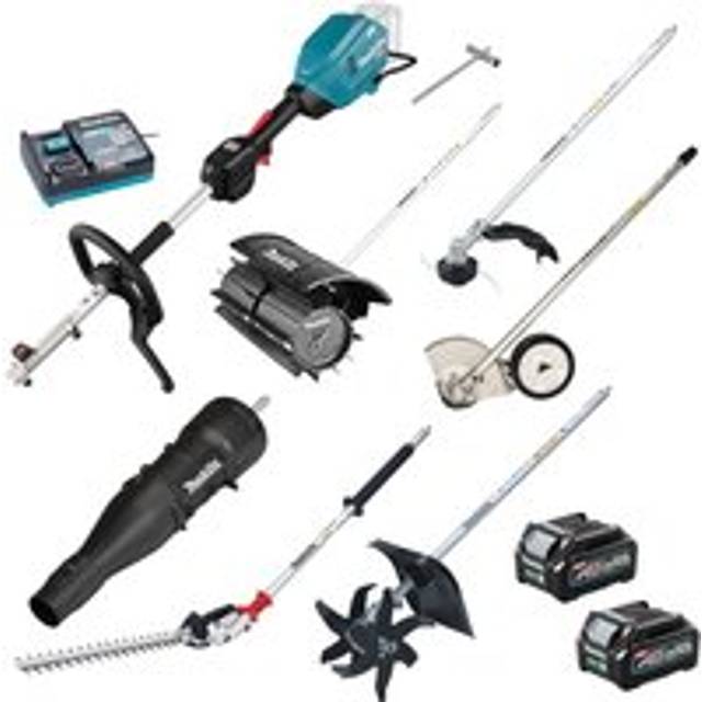 Makita UX01G 40v Max XGT Cordless Brushless Split Shaft Garden Multi Tool Set 2 x 2.5ah Li-ion Battery Charger