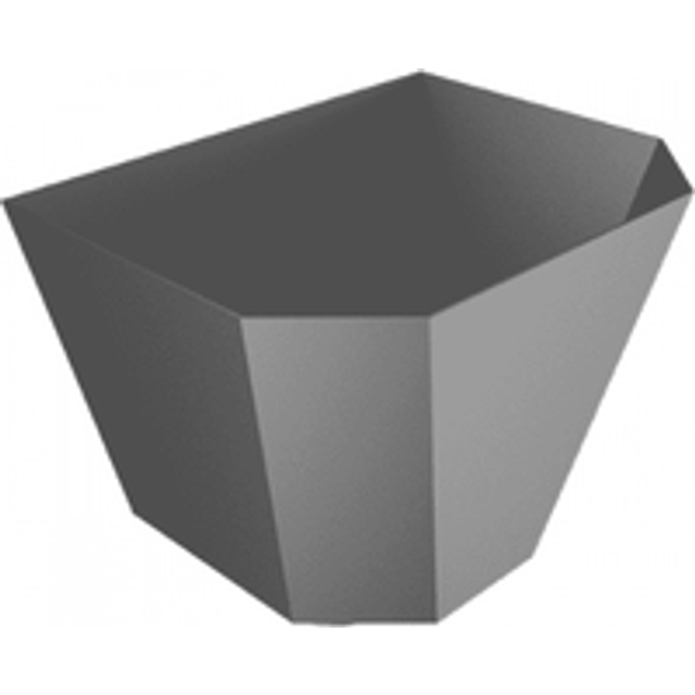 Aluminium Round Swaged Saturn Large Hopper - 76mm PPC Finish Anthracite Grey