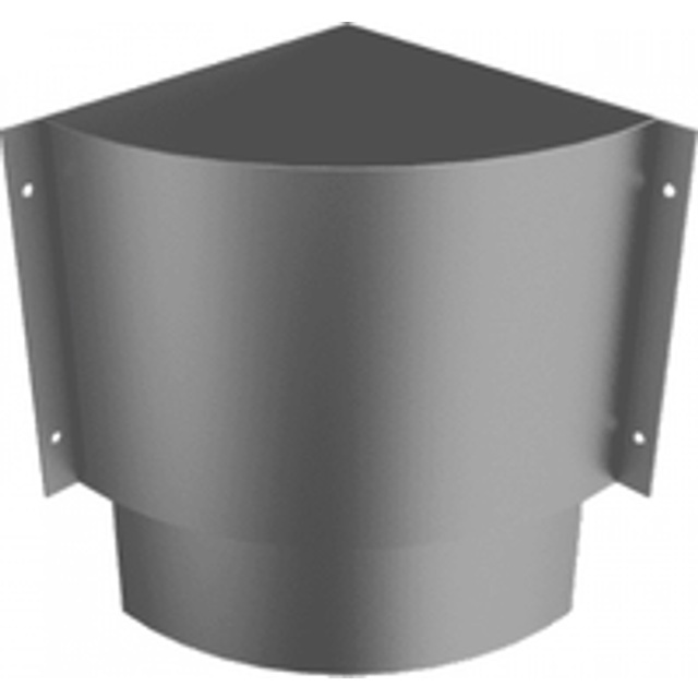 Aluminium Round Swaged Numina Corner Hopper - 63mm PPC Finish Anthracite Grey