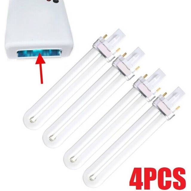For mylee 4pcs 9w uv lamp nail dryer replacement bulbs uv uvc bulb tube watt