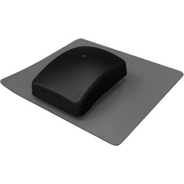 Universal black curv cowl roof tile vent with flexible flashing skirt