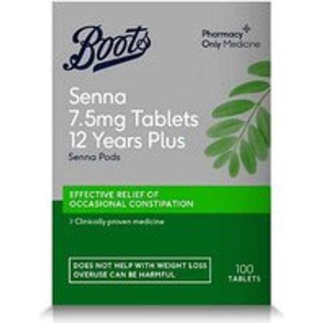Boots Senna 7.5mg Tablets 12 Years Plus Senna Pods - 100 Tablets