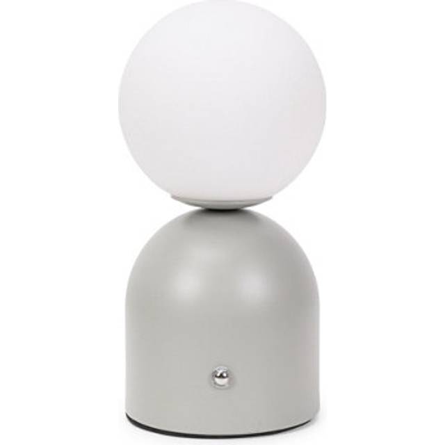 ValueLights Marlow Oyster Rechargeable LED Portable Table Lamp - Cream