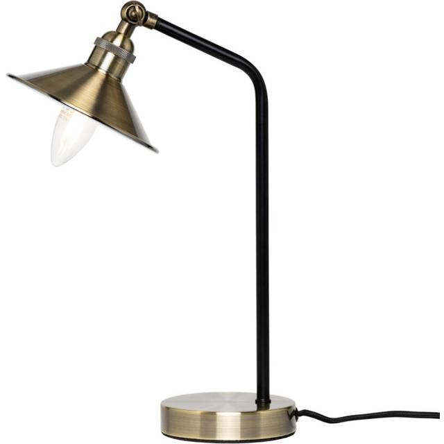 (Table Lamp, Antique Brass) Litecraft Danica Lights With Shade - 2 Colours