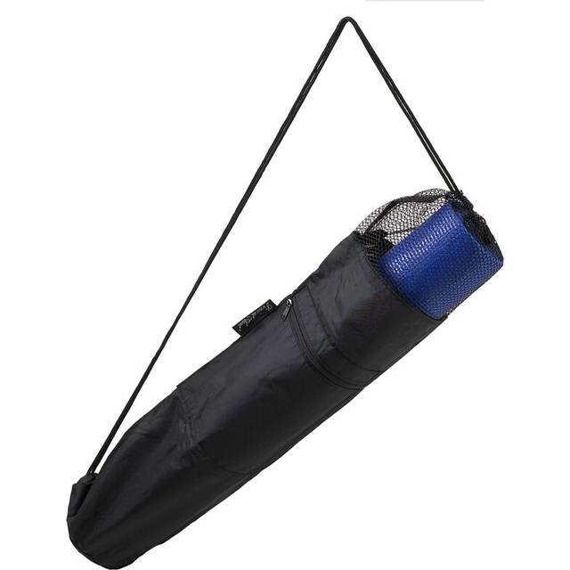 Yoga Mat  With Nylon Drawstring Bag - Black/Royal Blue