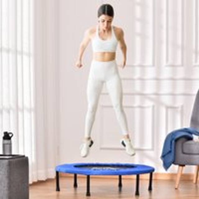 Trampoline Aerobic Rebounder Indoor Outdoor Fitness Round Jumper 91cm