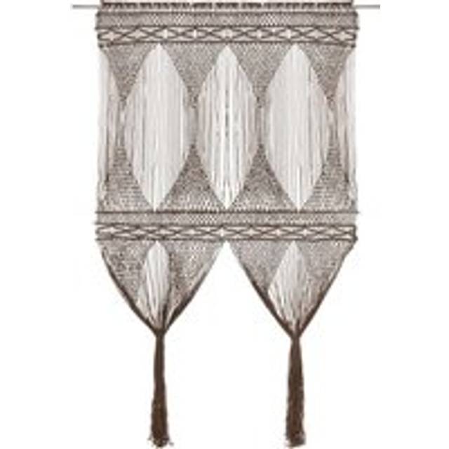 Macrame Curtain Taupe 140x240 cm Cotton - One Size