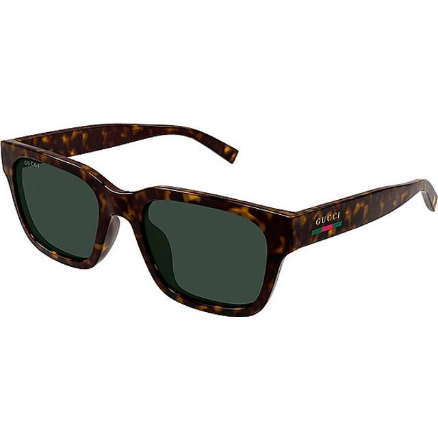 Gucci Man GG1857S 002 Sunglasses Injected Havana Green Squared