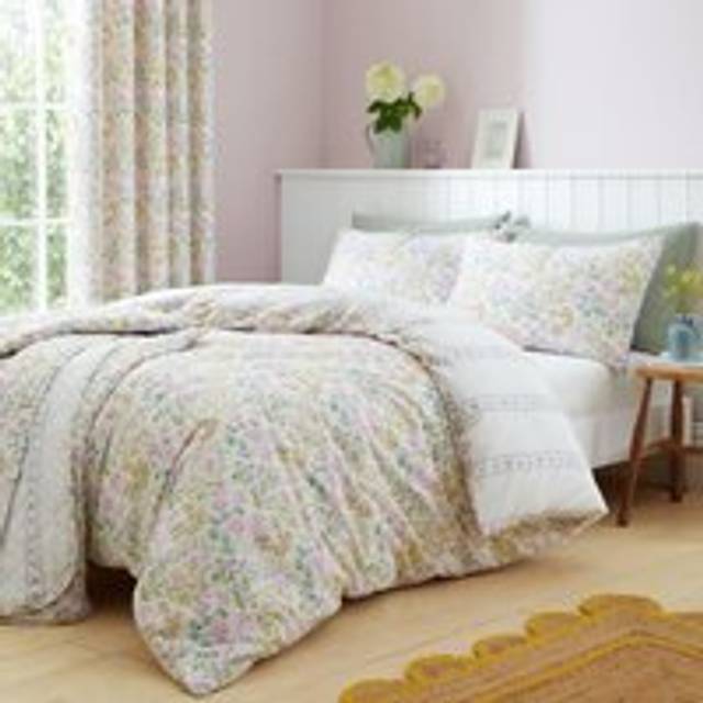 Dreams & Drapes Edith Floral Duvet Cover Bedding Set Lilac - Purple