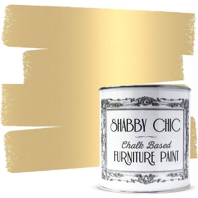 Shabby Chic Chalk Based Furniture Paint: Matt Finish for Furniture, Home Decor, DIY Projects, Wood Paint - Interior and Exterior 250ml - Antique Gold