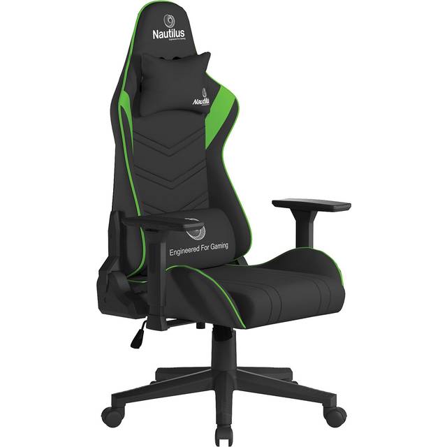 Apollo Ergonomic E Sports Gaming Chair with 4D Multi - Dimensional Armrest and 155° Tilt - Black - Green
