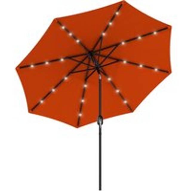 Outsunny 24 LED Solar Powered Parasol Umbrella Garden Tilt Outdoor String Light | TJ Hughes