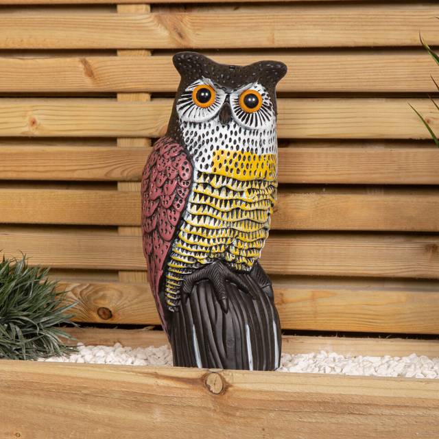 Samuel Alexander - 35cm Large Outdoor Plastic Owl Bird Deterrent