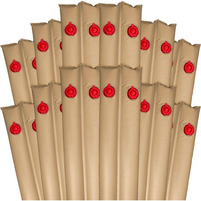 Robelle 3811TAN12A Pool Cover Weights  12Pack  10 ft Tan Double Chamber  16 Gauge