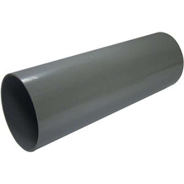 FloPlast Ring Seal Soil Pipe Single Socket - 110mm x 3mtr Grey