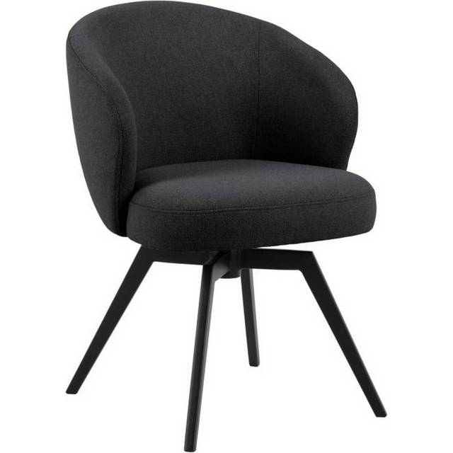 Furniture To Go Darlene Dining Chair With Armrest And Swivel Function In Black - One Size