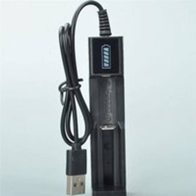 Battery Charger usb 1 Slot Universal Quick Charging Rechargeable Lithium for 18650 26650 14500 16340