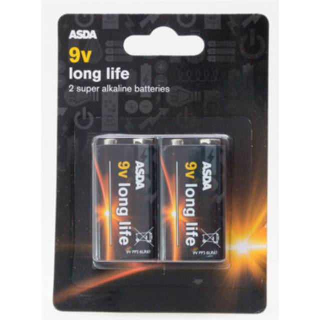 ASDA Long Life 9V Super Alkaline Batteries