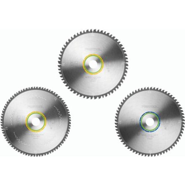 Festool KSB-SORT/3 260mm Circular Saw Blade 3 Piece Set 260mm Assorted Teeth 30mm
