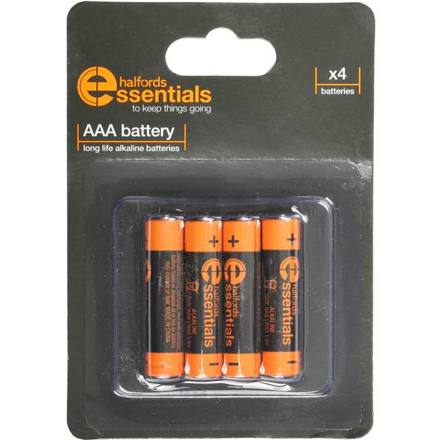 Halfords Essential Batteries AAA x4