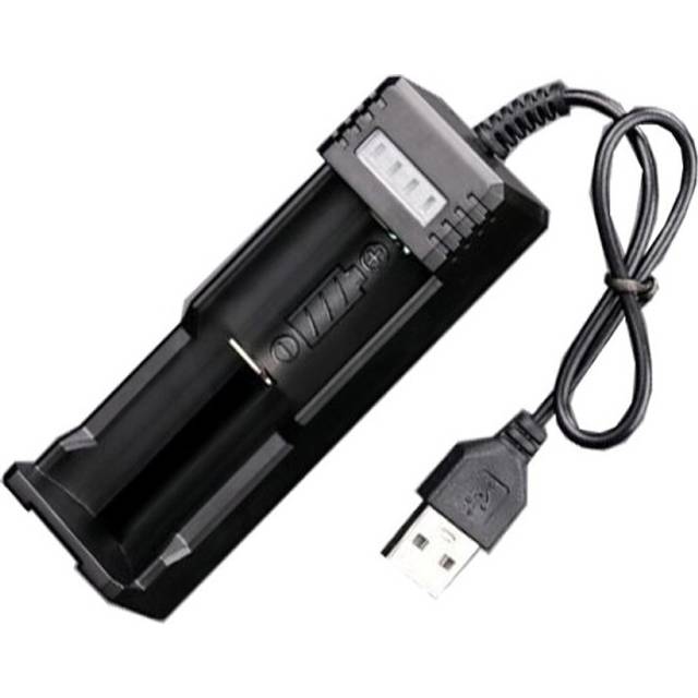 Universal USB Smart Single Slot Charger 18650 Lithium Charger for Flashlight Toy 18650 14500 26650 3.7V-4.2V Lighting Power Bank