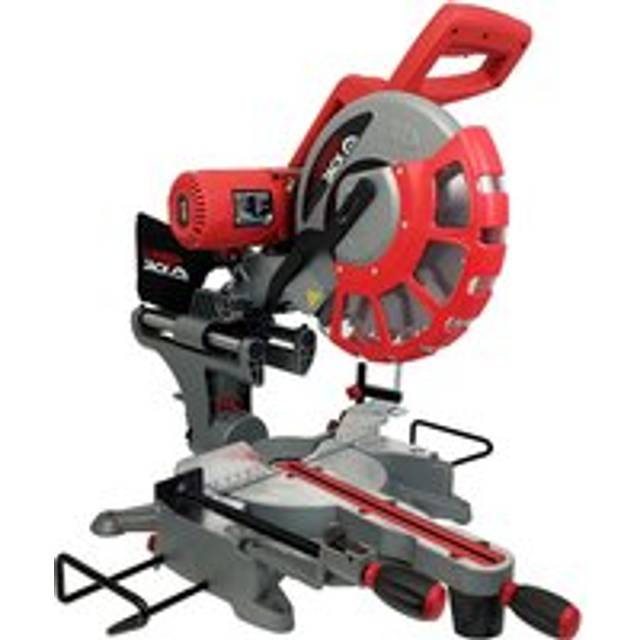 Lumberjack 12" Compound Sliding Mitre Saw Double Bevel Chop Red