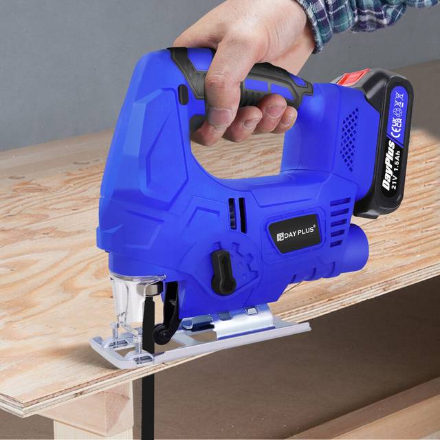 Cordless Jigsaw Powerful Tool Jig Saw Electric 400W Low Vibration for Line Curve Slant Cutting Wood PVC Metal Cutting Angle Max to 45Â°